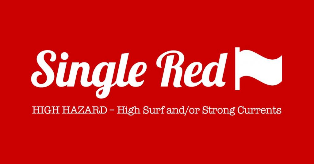 PCB Beach Flag Single RED - High Hazard