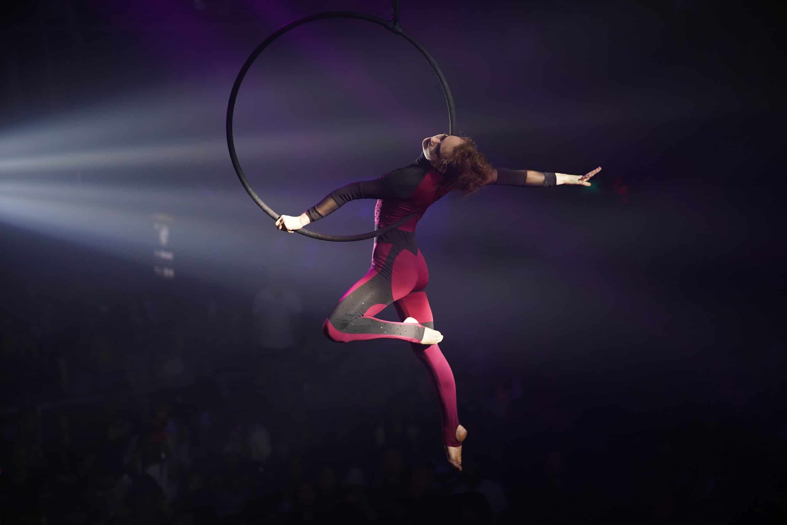 Aerial Hoop Acrobatic Performance at Aaron Bessant Park