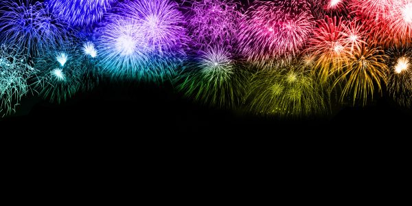 New Year's Eve fireworks background copyspace copy space colorful banner years year firework