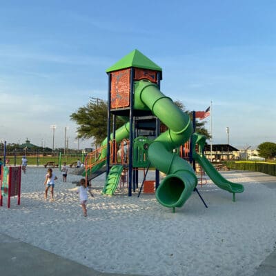 Play structure at Frank Brown Park