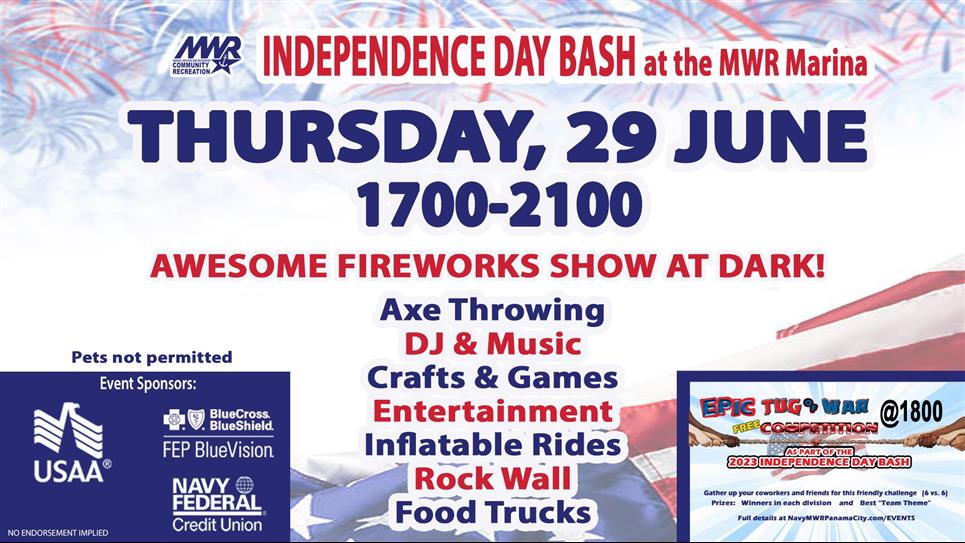 Navy Base MWR Independence Day Bash and Fireworks