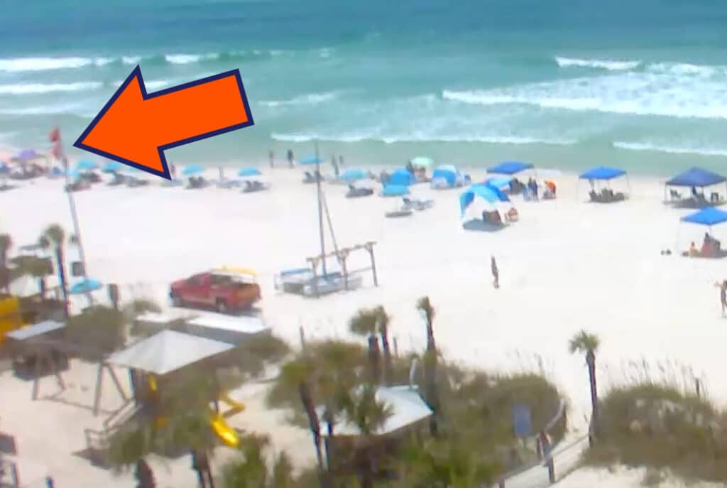Double red flags on Panama City Beach 7.24.23